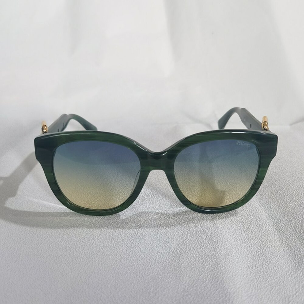 Moschino Green Gradient Sunglasses For Men And Women - Picture 3 of 10